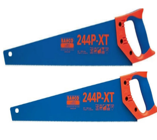 Bahco Blue 22" - 244P-22-XT Hardpoint 9TPI Timber Cutting Hand Saw **TWIN PACK**