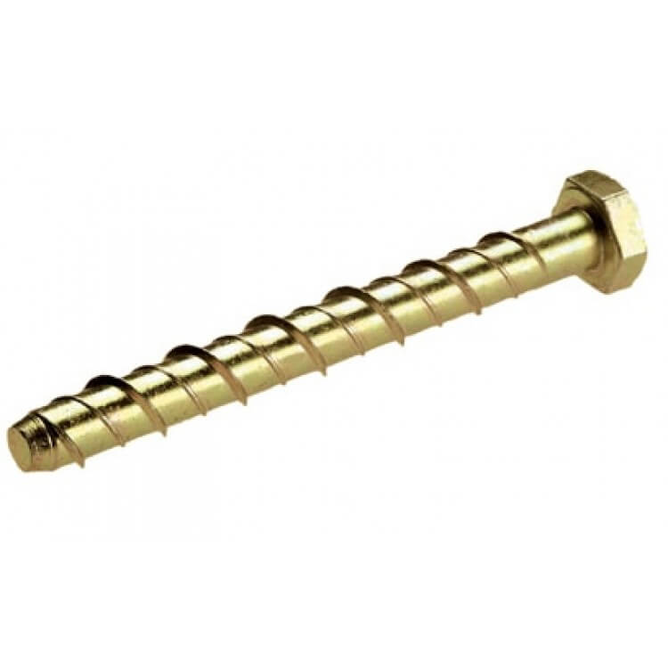 M10 x 150mm Concrete Bolt, Thunder Bolt Hex Head Self Tapping Box of 25