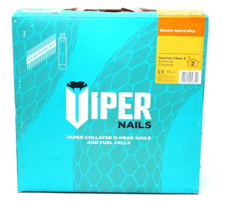 Viper Collated Clipped Head First Fix Nails Trade Pack 3.1 x 90mm (2200)