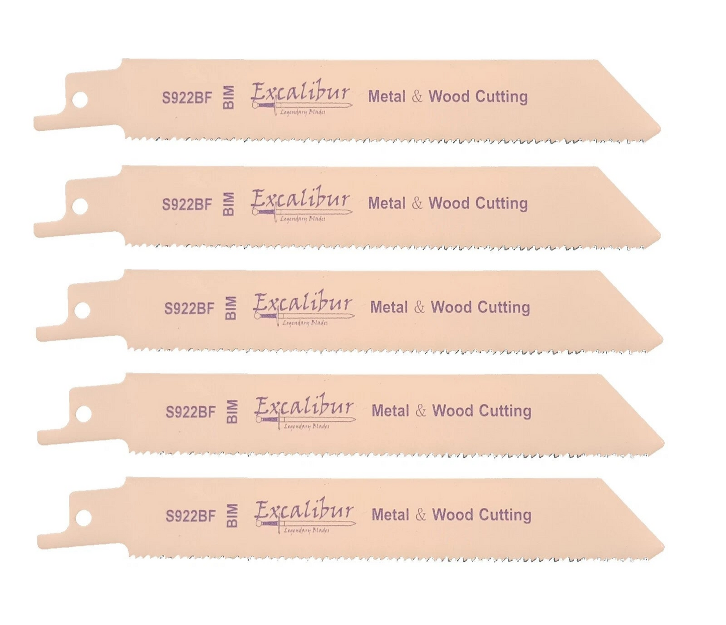 Excalibur Recip Sabre Saw Blades Pack x5 - S922BF