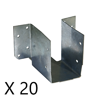 20 x 44mm Mini Timber Joist Hangers Ideal For Decking, Loft, Roofing.