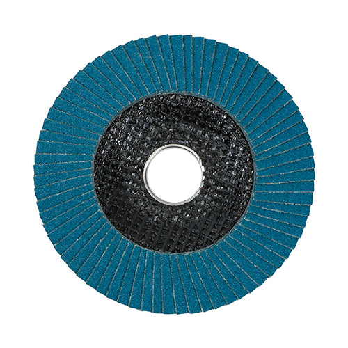 Set of Flap Discs - Zirconium - Type 29 Conical - P80 Grit, 115 x 22.23