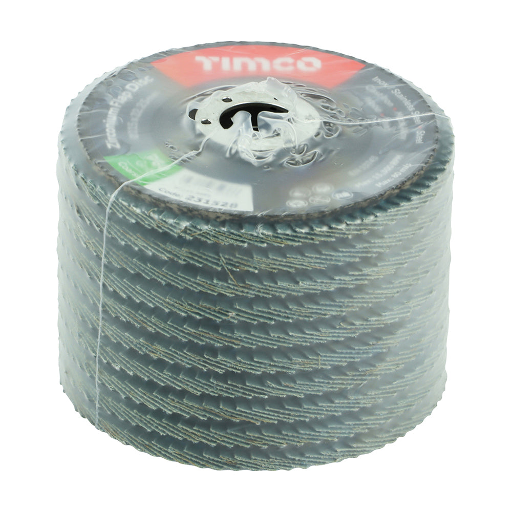 Set of Flap Discs - Zirconium - Type 29 Conical - P60 Grit, 115 x 22.23