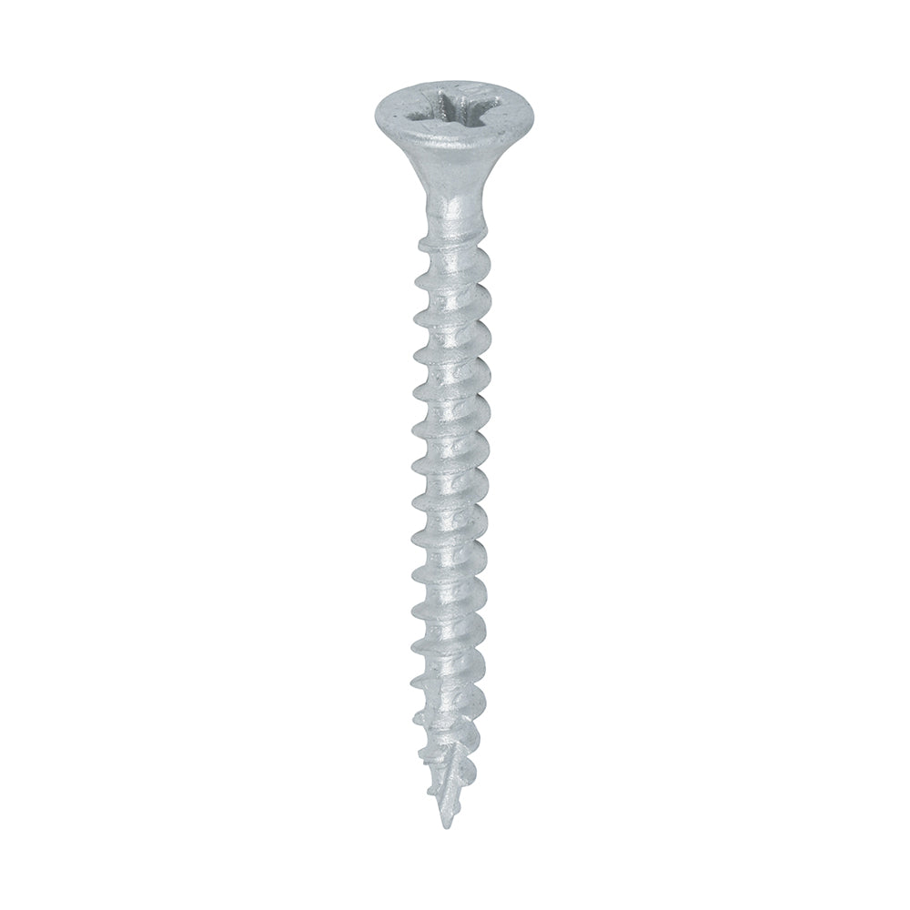 C2 Exterior Strong-Fix Multi-Purpose Premium Screws - PZ - Double Countersunk - Silver, 4.0 x 40
