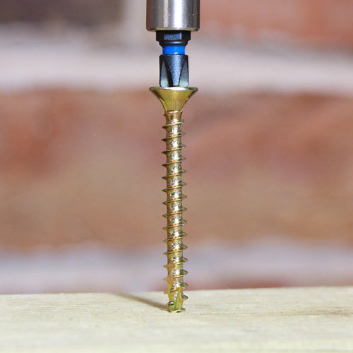 C2 Strong-Fix Multi-Purpose Premium Screws - PZ - Double Countersunk - Yellow, 4.0 x 60