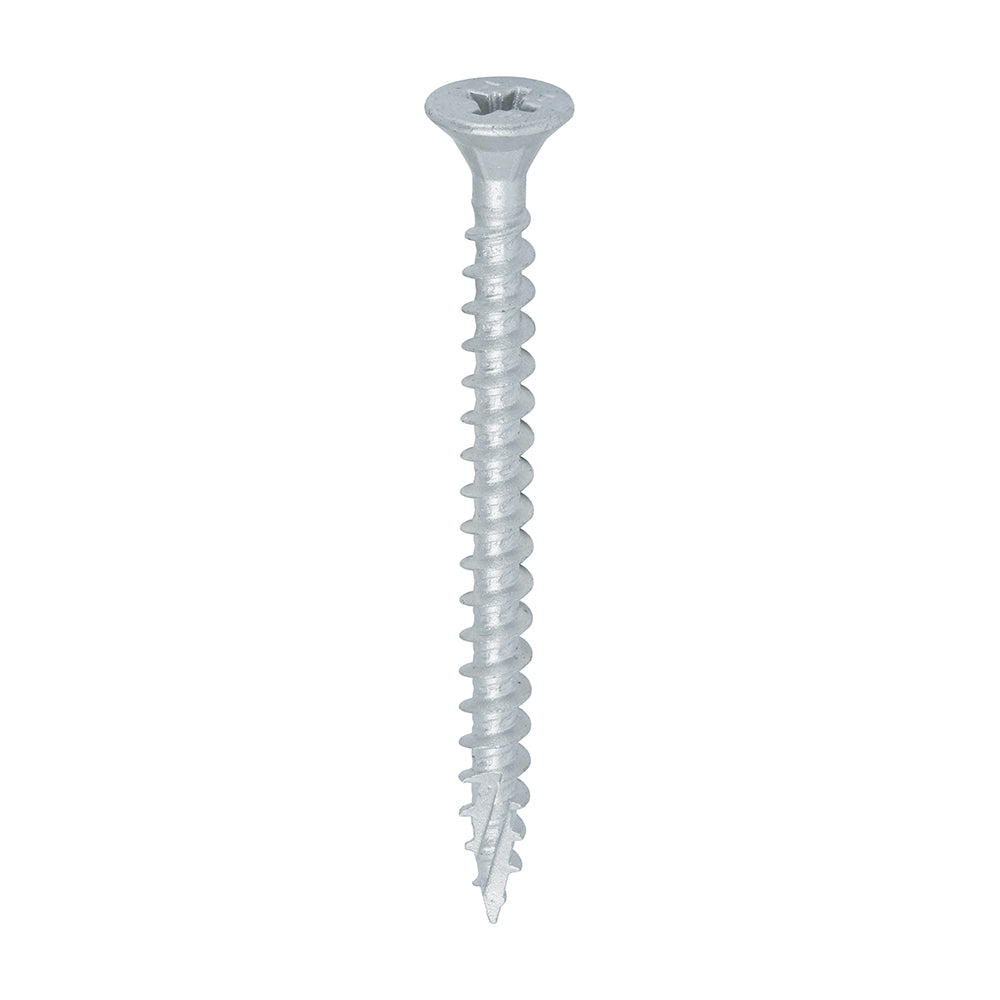 C2 Exterior Strong-Fix Multi-Purpose Premium Screws - PZ - Double Countersunk - Silver, 5.0 x 60