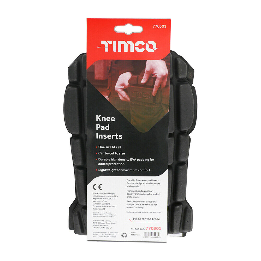 Timco Foam Knee Pads Inserts Work Trousers