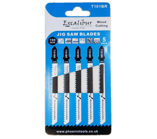 Excalibur Jigsaw Blades For Wood T101BR Down Cut Worktops Laminate x 1 Pack 5