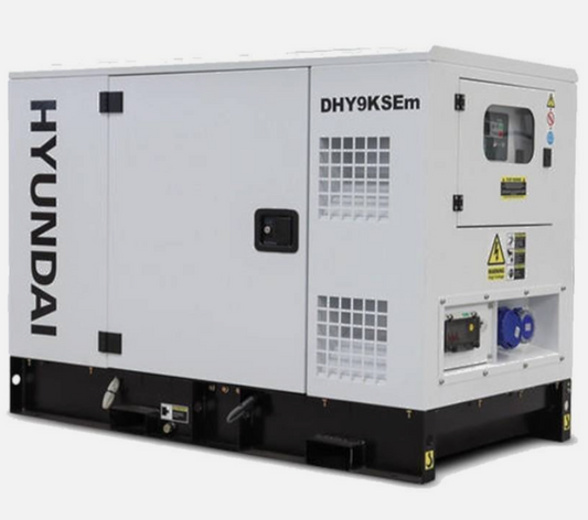 Hyundai DHY9KSEm 9kW 11.25kVA Single Phase Diesel Generator Red Diesel