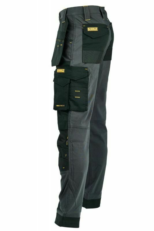 DeWalt Memphis Slimmer Fit Stretch Holster Pocket Work Trousers Black/Grey