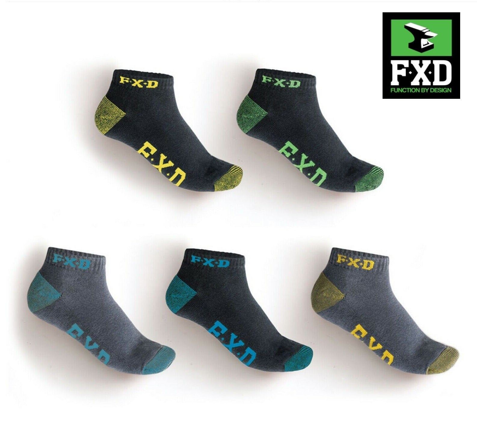 FXD SK-3 Trainer Sock Work Socks 5pk B5