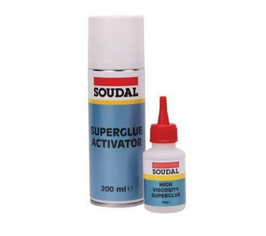 SOUDAL Mitre Glue Kit 200ML Activator 50ML Super Glue x 3 x 6 OR x 12 Packs