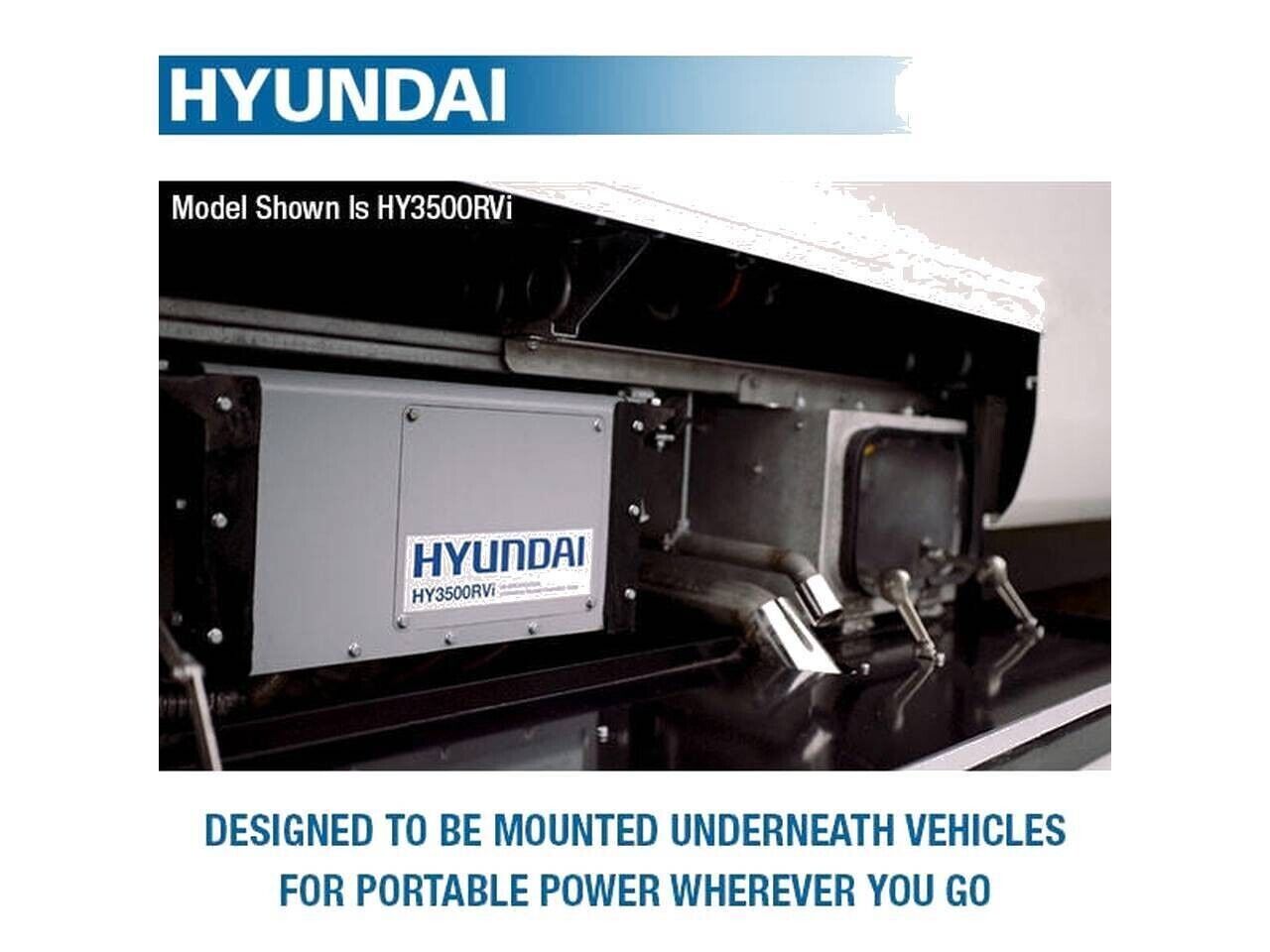 Hyundai HY3500RVi 3.5kW Underslung Vehicle Mounted RVi Generator Motorhome