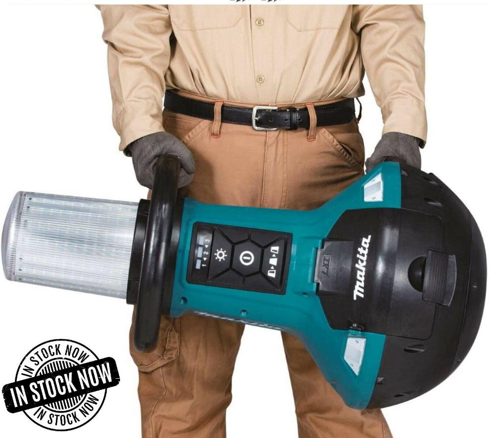 Makita DML810/2 18V LXT Li‑Ion Cordless Self Righting 5500 Lumen LED Site Light
