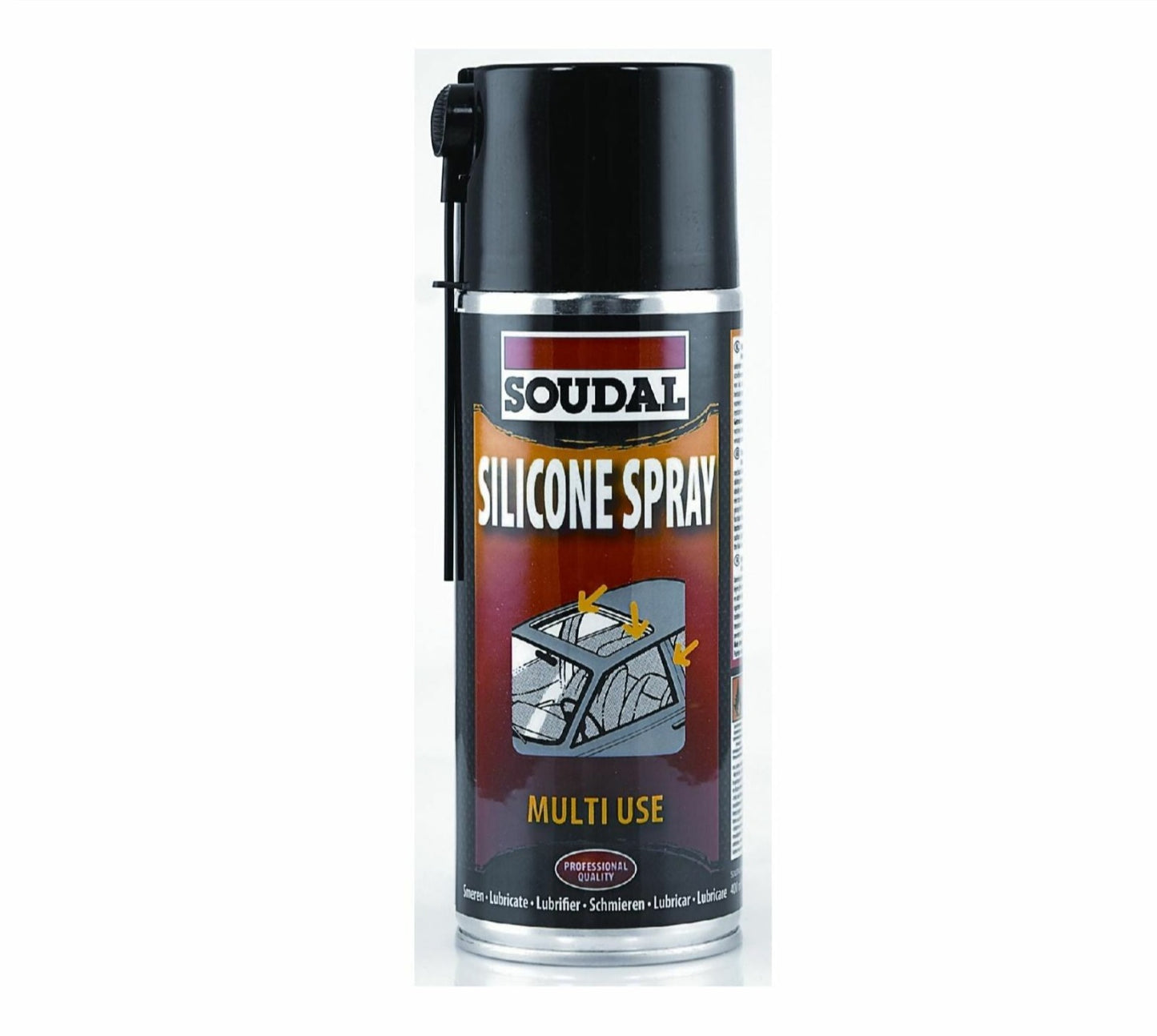 2 x Silicone Spray Soudal 400ML OIL LUBRICATING ELECTRIC RUST CORROSION