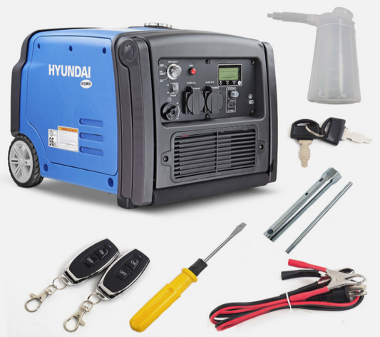 Hyundai Inverter Petrol Generator 3.2kw 3200W Remote Start & Portable HY3200SEI