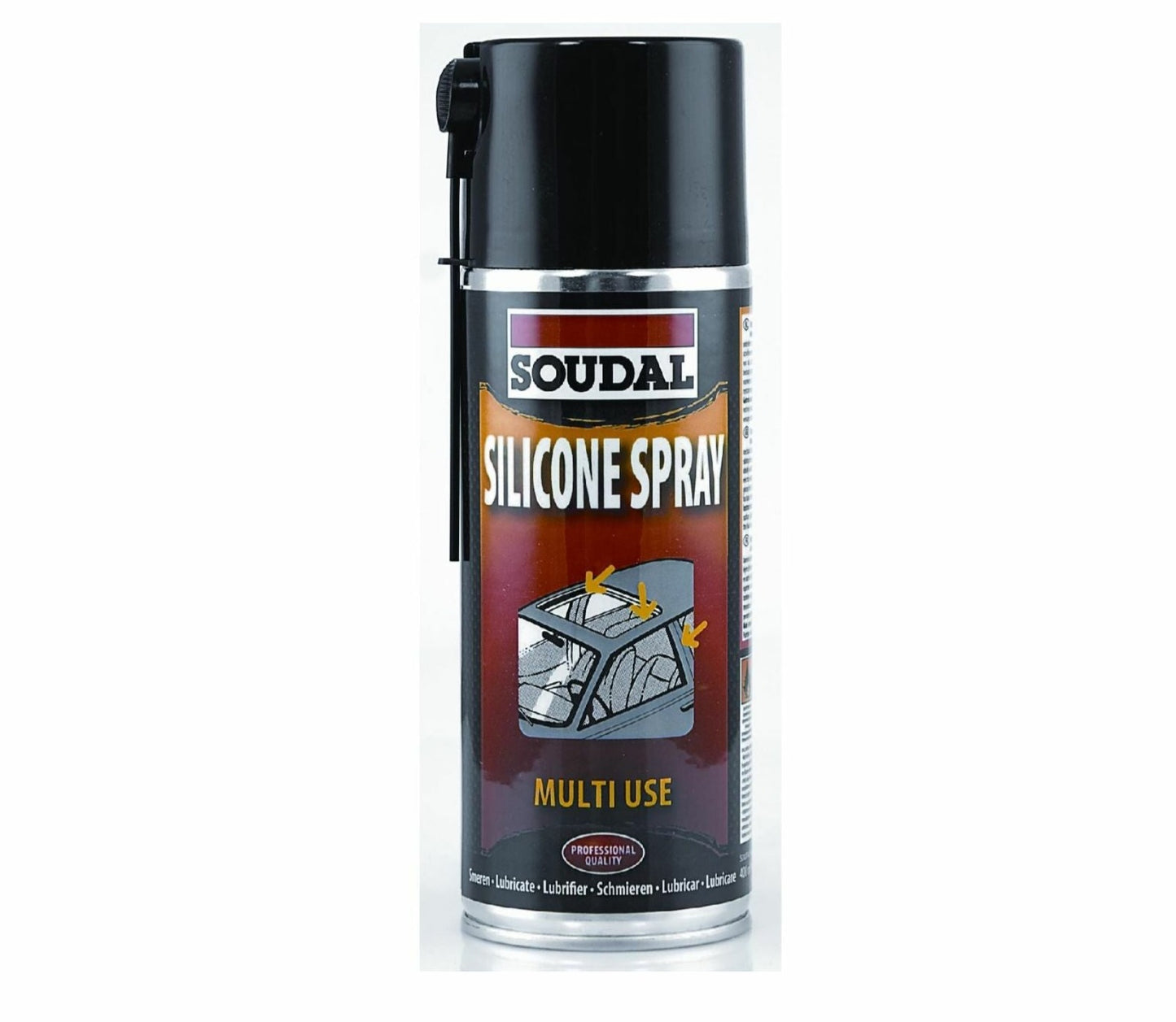 3 x Silicone Spray Soudal 400ML OIL LUBRICATING ELECTRIC RUST CORROSION