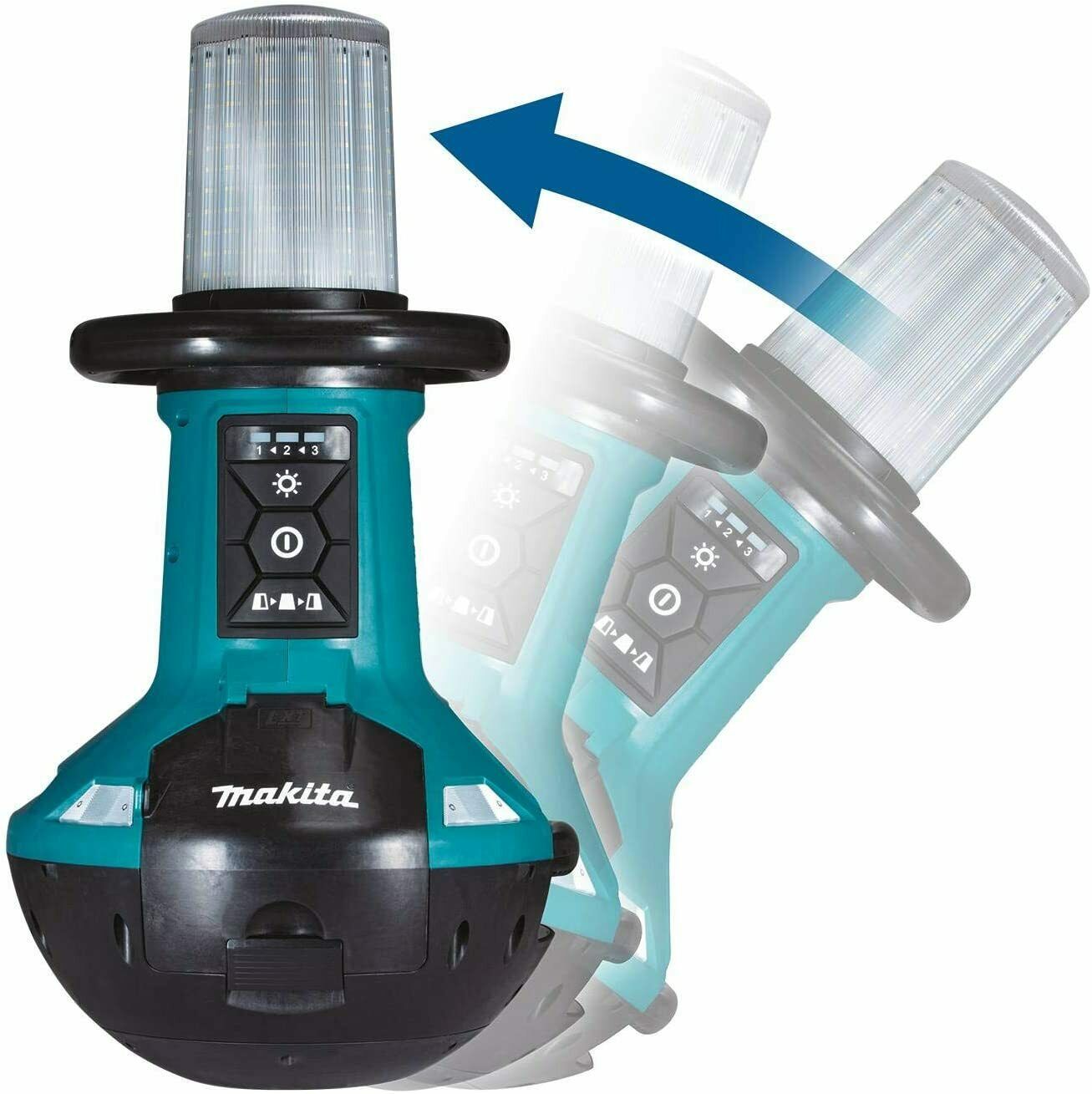Makita DML810/2 18V LXT Li‑Ion Cordless Self Righting 5500 Lumen LED Site Light