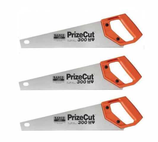 Bahco 300 Prize Cut Hard Point Tool Box Hand Saw 14" 360mm **PACK OF 3**