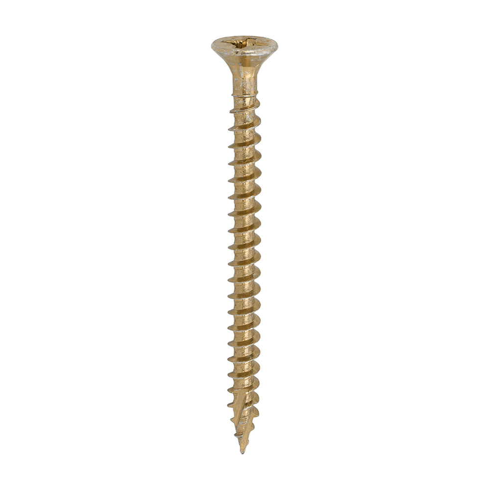 C2 Strong-Fix Multi-Purpose Premium Screws - PZ - Double Countersunk - Yellow, 6.0 x 80