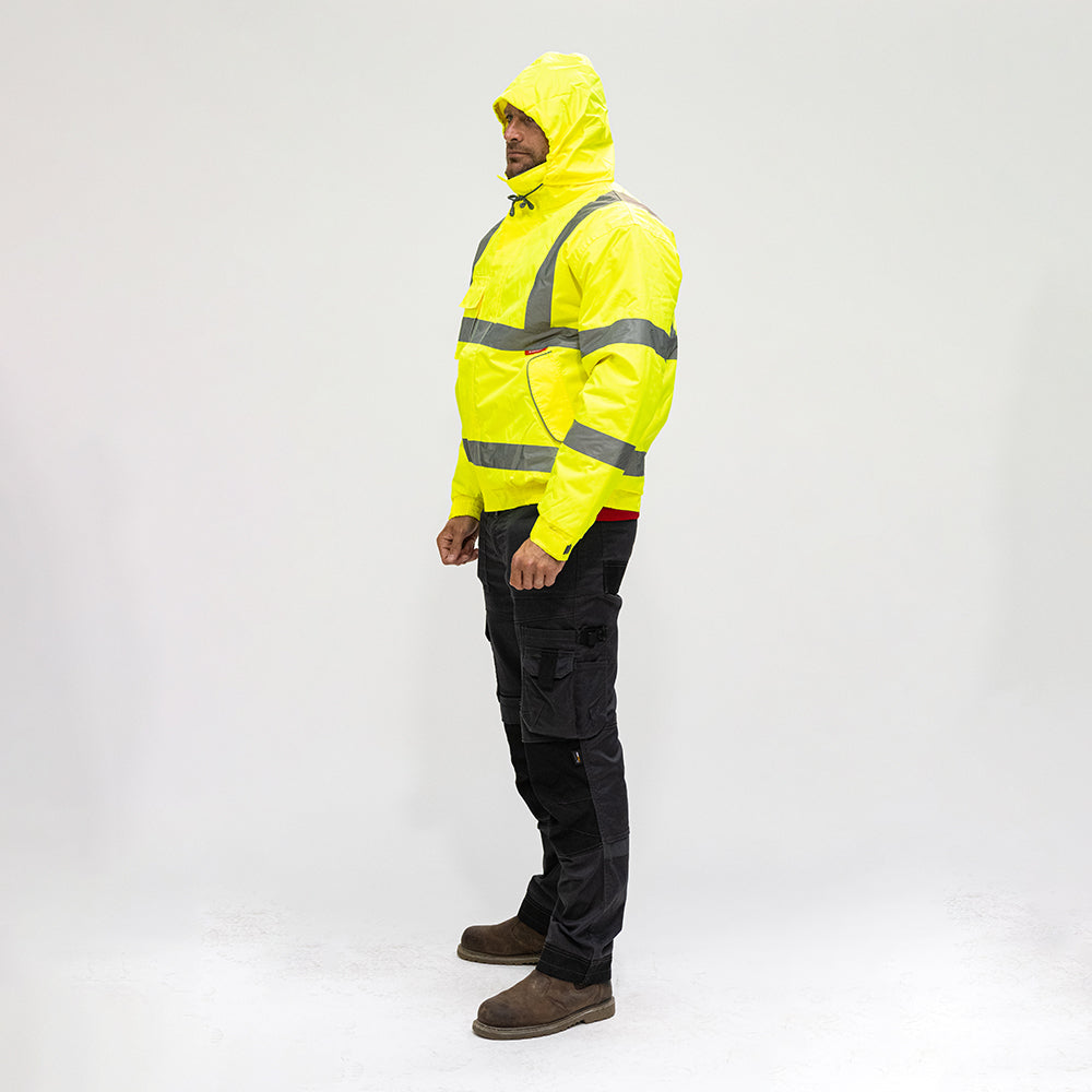 Hi-Visibility Bomber Jacket - Yellow, XXX Large