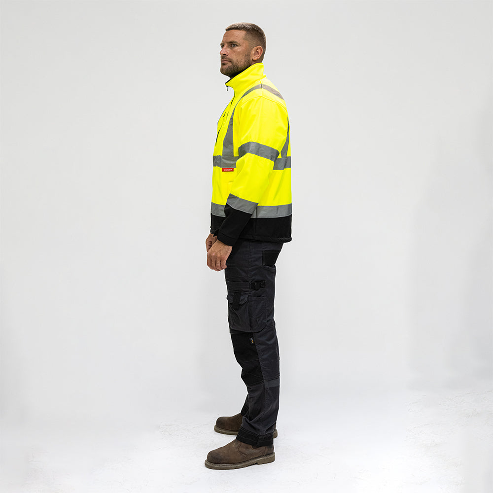 Hi-Visibility Softshell Jacket - Yellow, Large