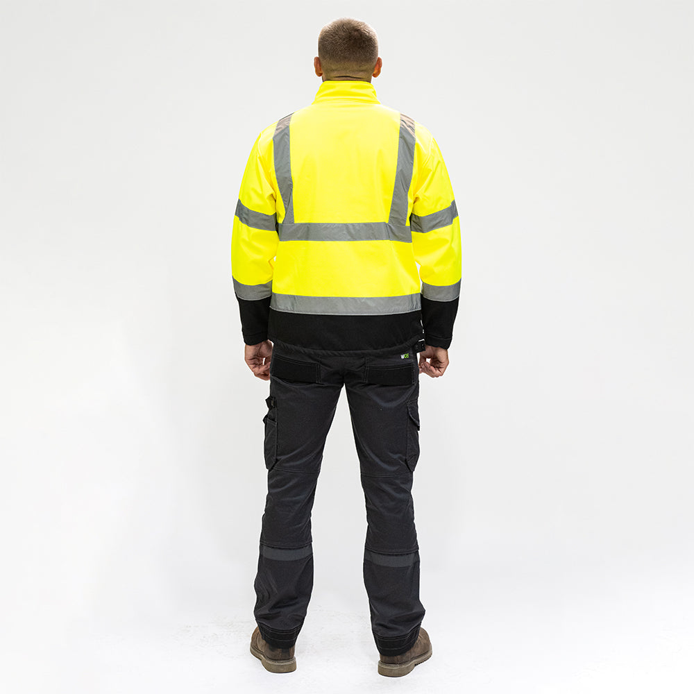 Hi-Visibility Softshell Jacket - Yellow, Medium