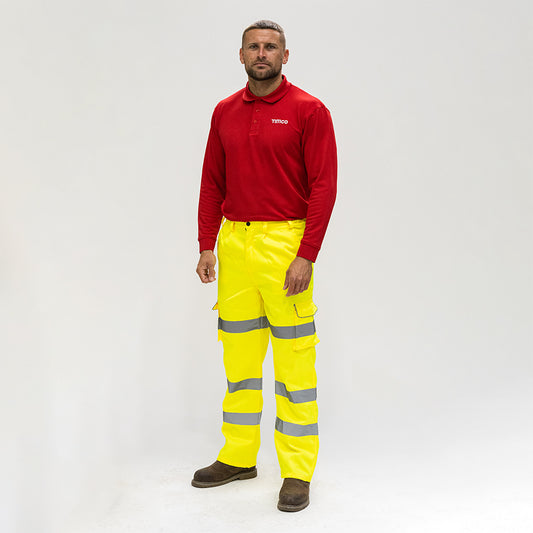 Hi-Visibility Executive Trousers - Yellow, X Large