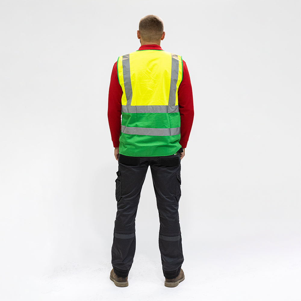 Hi-Visibility Executive Vest - Yellow & Green, Large