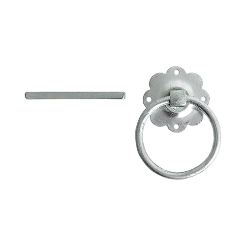 Ring Gate Latch - Plain - Hot Dipped Galvanised