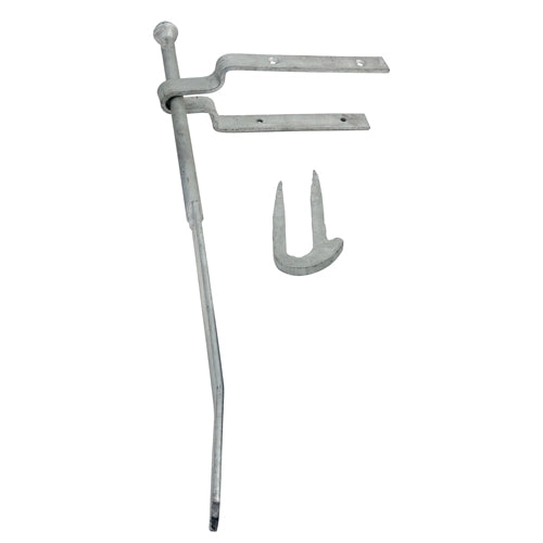 Spring Gate Fastener Set With Staple Catch - Hot Dipped Galvanised