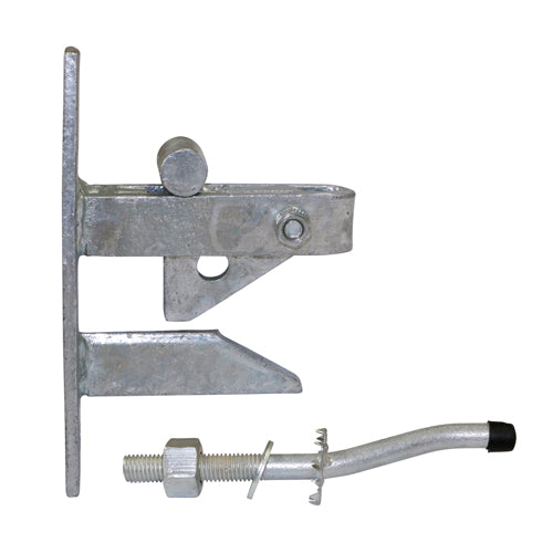 Self Locking Gate Catch With Cranked Striker - Hot Dipped Galvanised