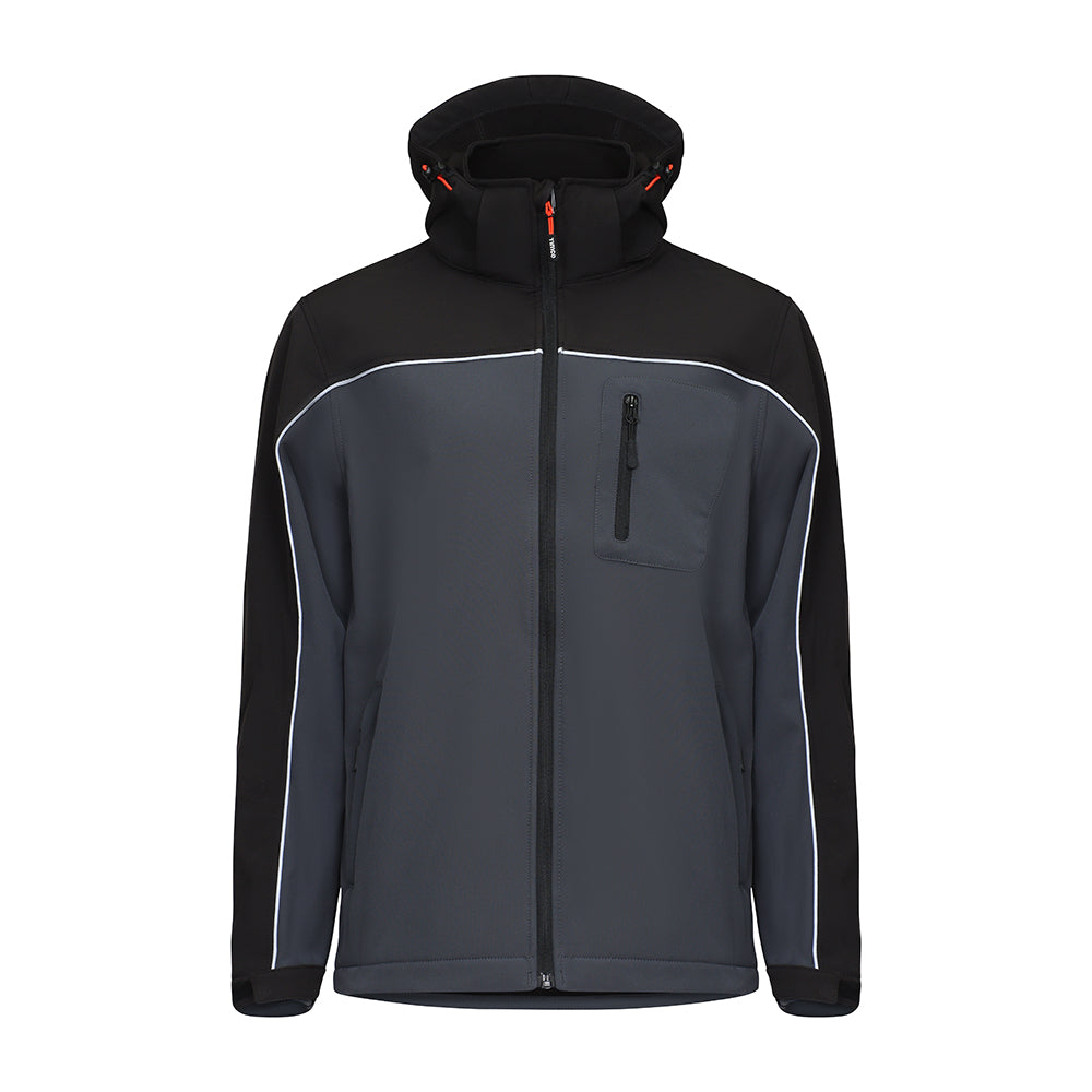 Soft Shell Jacket - Grey/Black, Large