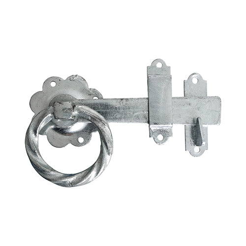 Ring Gate Latch - Twisted - Hot Dipped Galvanised