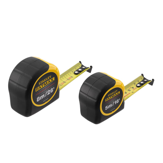 Stanley FMHT81745-0 FatMax Metric/Imperial Classic Tape Measure Twin Pack (5m & 8m)