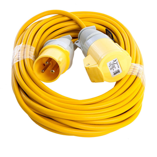 Defender E85111 Extension Lead 16a 1.5mm 14 Metres Yellow 110V