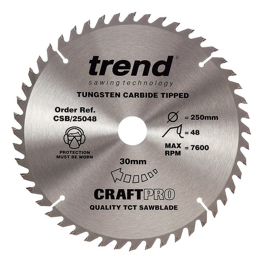 Trend CSB/25048 CraftPro Saw Blade 250mm x 30mm x 48T