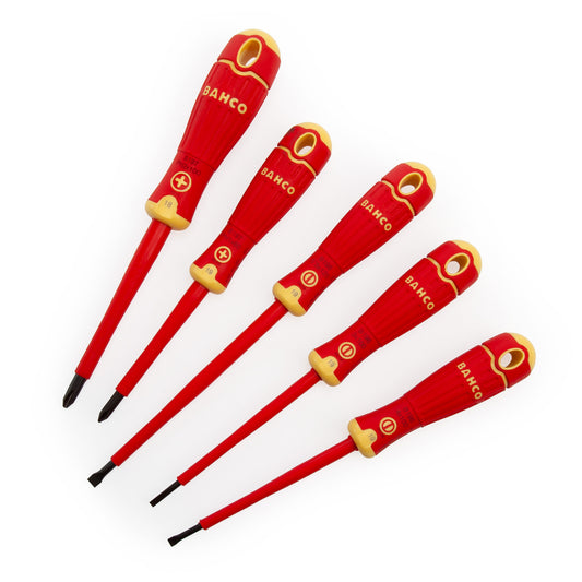 Bahco B220.005 VDE Insulated Slotted/Phillips Screwdriver Set 1000V (5 Piece)