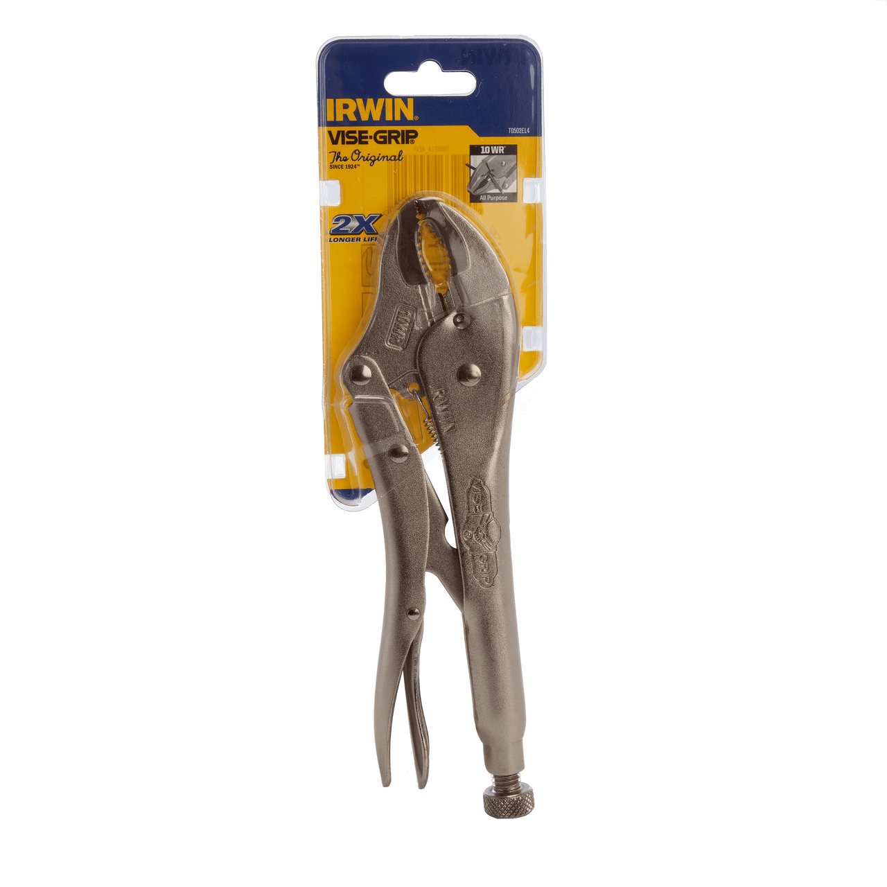 Irwin T0502EL4 Vise Grip Curved Jaw Locking Plier With Wire Cutter 250mm / 10"