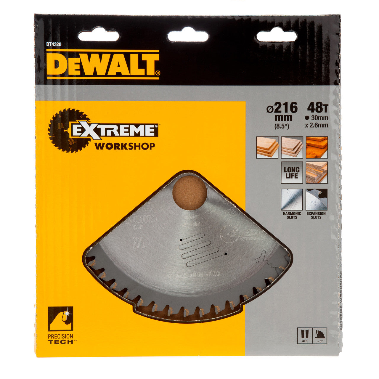 Dewalt DT4320 Extreme Workshop Multi Purpose Saw Blade 216 x 30mm x 48T