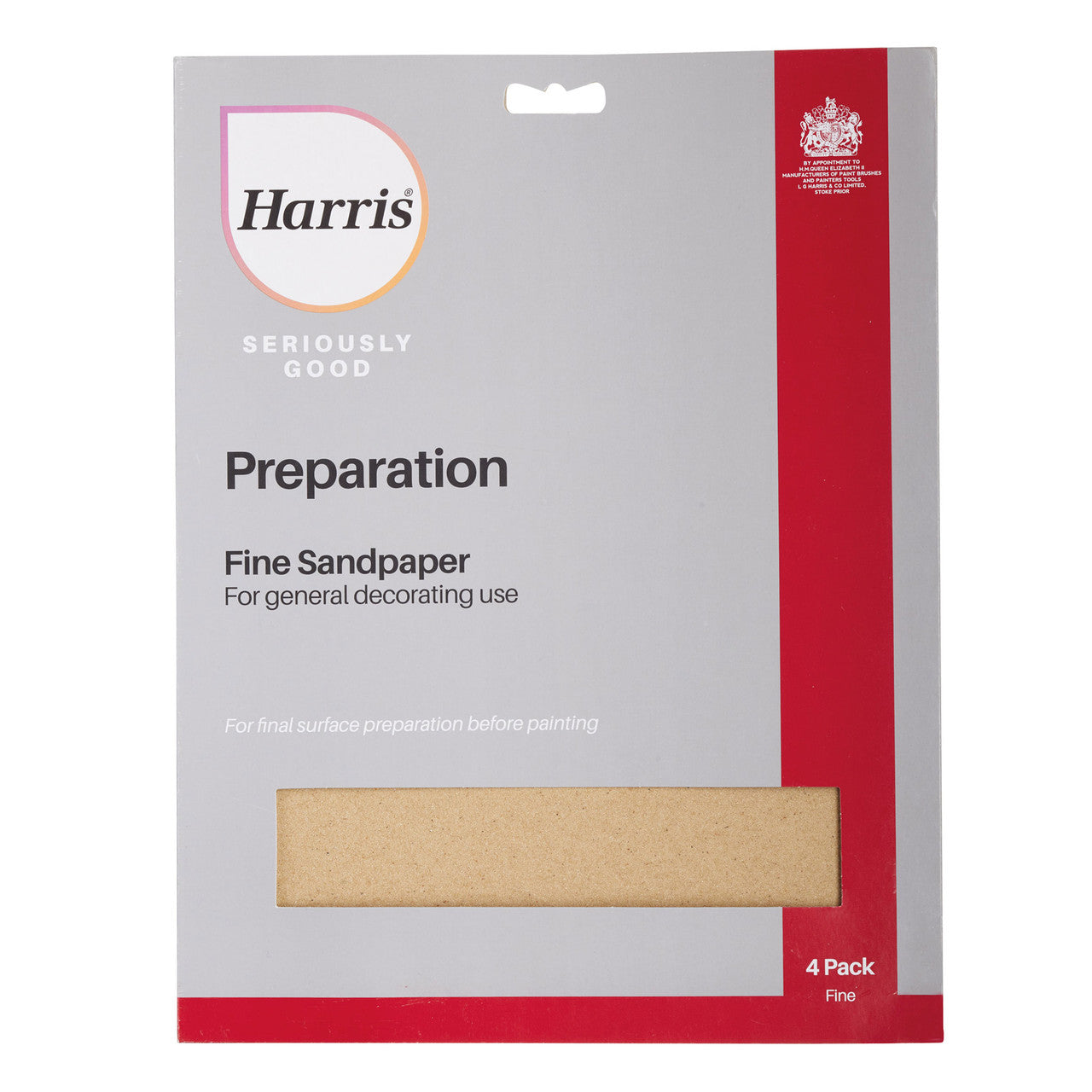 Harris 102064318 Seriously Good Sandpaper Fine Pack of 4