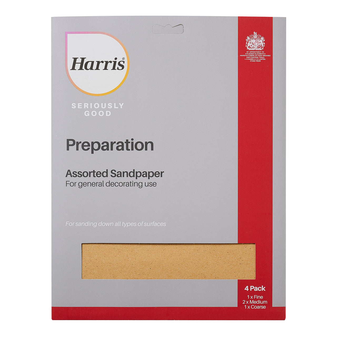 Harris 102064316 Seriously Good Sandpaper Assorted Pack of 4