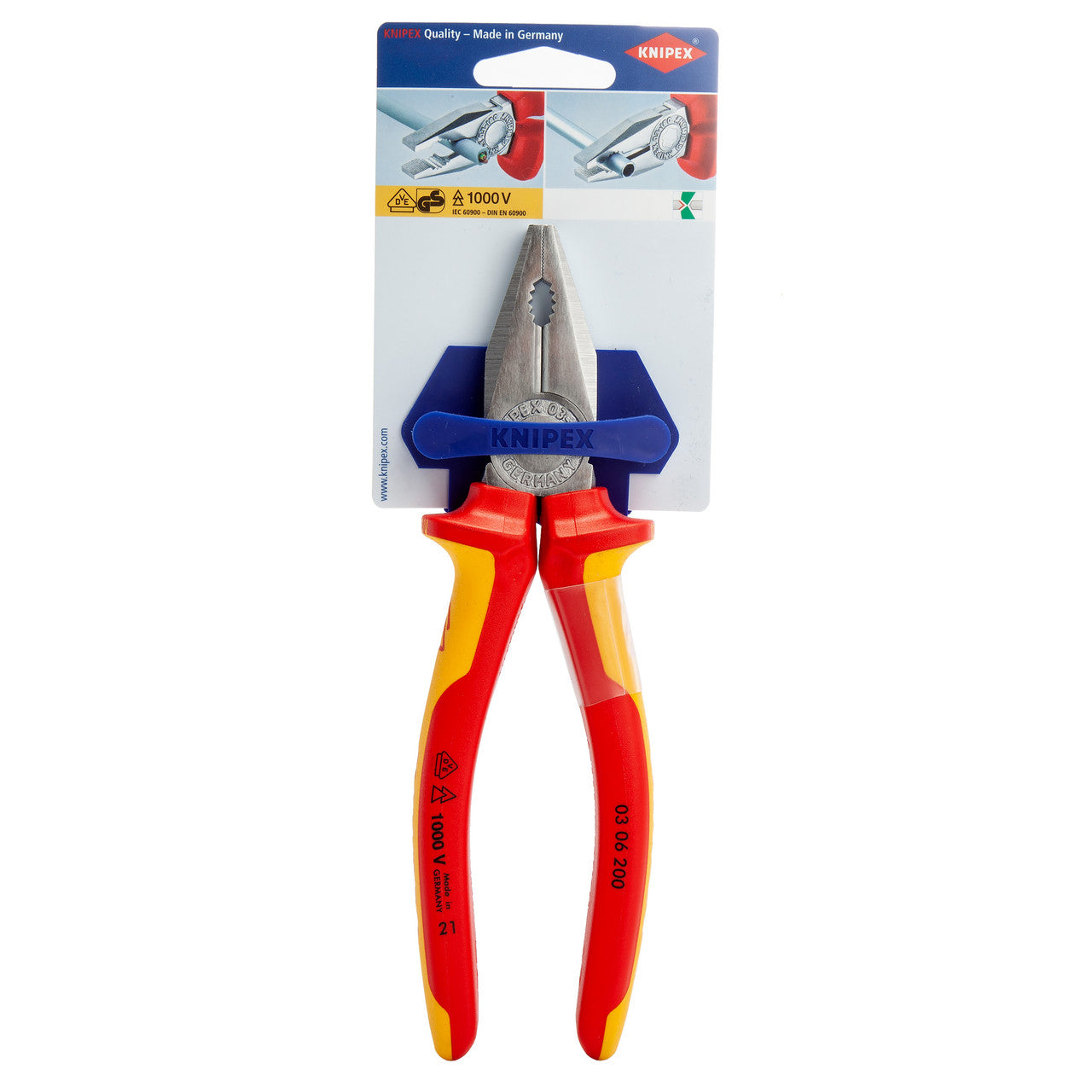 Knipex 0306200SB Combination Pliers Insulated VDE 1000V 200mm
