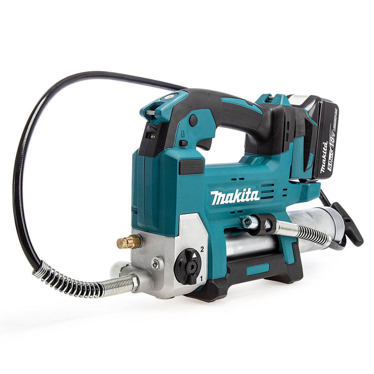 Makita DGP180RT 18V LXT Grease Gun (1 x 5.0Ah Battery)