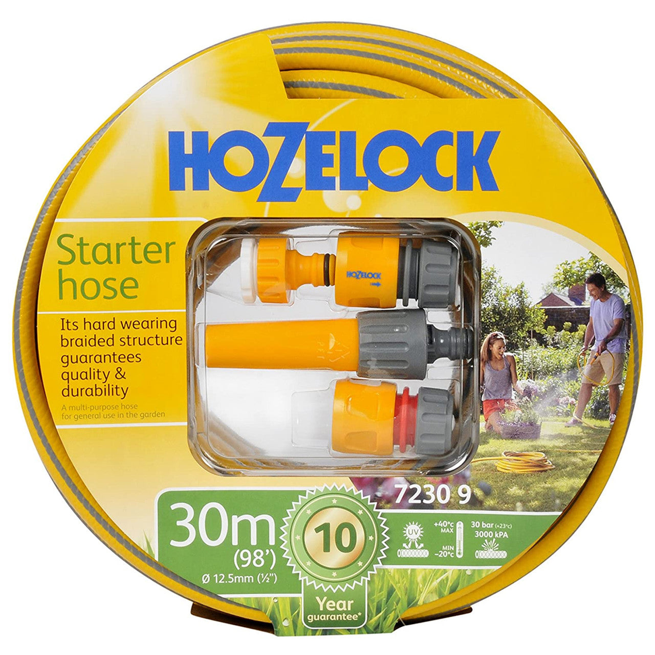 Hozelock 7230 9 Starter Hose & Fittings Set 12.5mm x 30 Metres