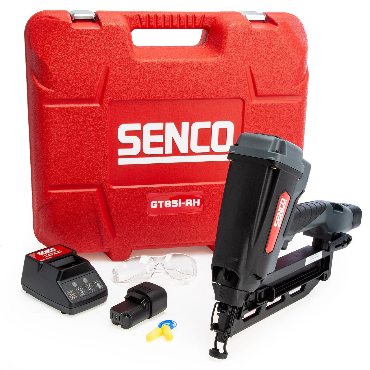 Senco GT65I-RH 9VS7001N Cordless Gas Angled Finish Nailer 16Ga (2 x 2.5Ah Batteries)