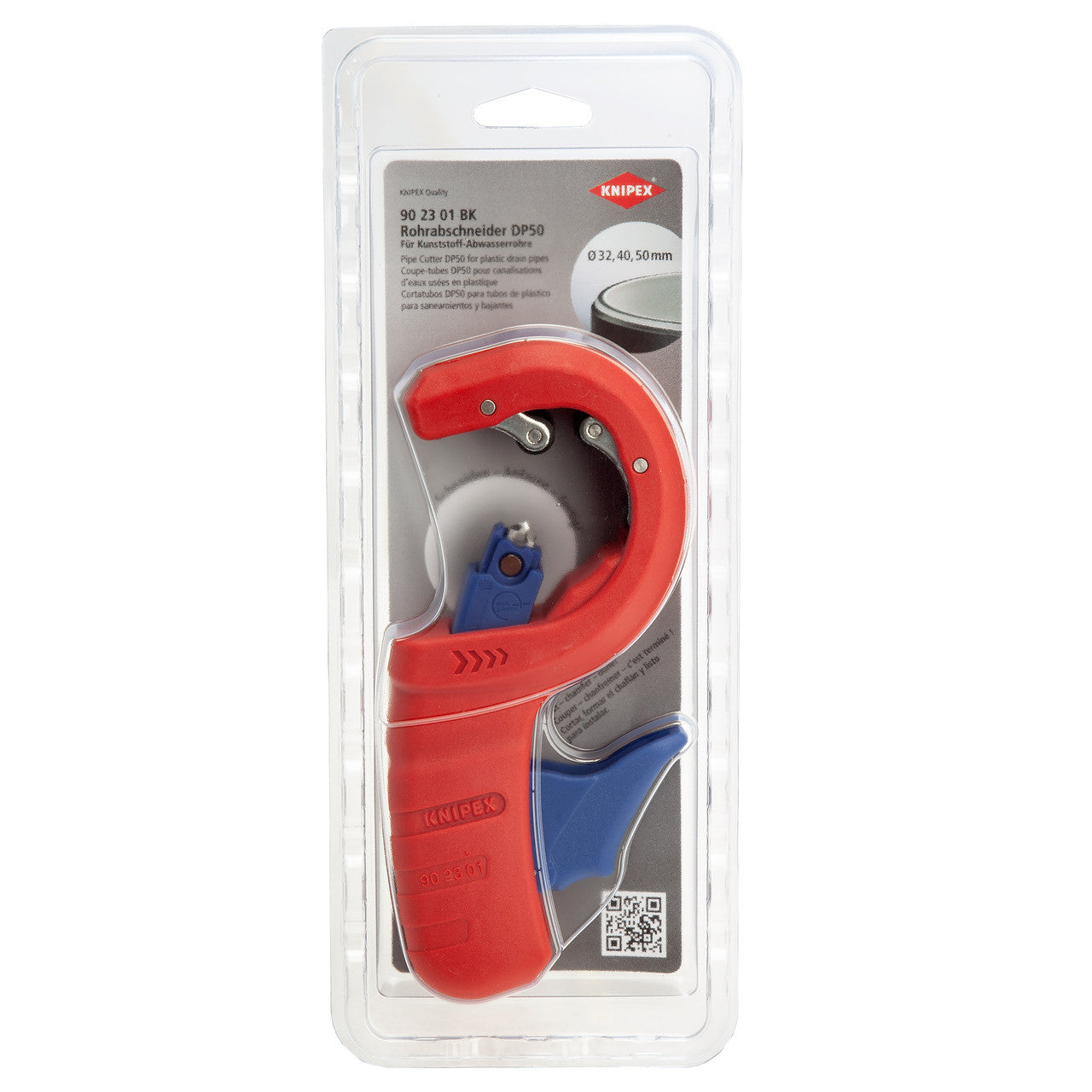 Knipex 902301BK DP50 Cutter for Plastic Drain Pipes