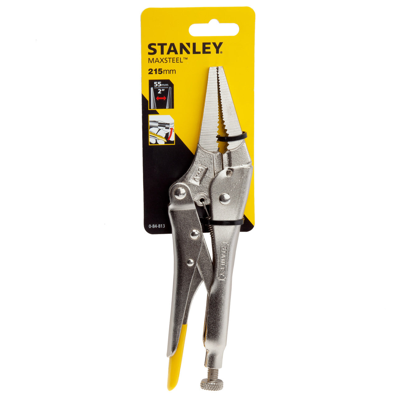 Stanley 0-84-813 MaxSteel Locking Pliers Long Nose 215mm