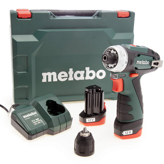Metabo 600984500 PowerMaxx 12V BS Basic Drill Driver (2 x 2.0Ah Batteries)