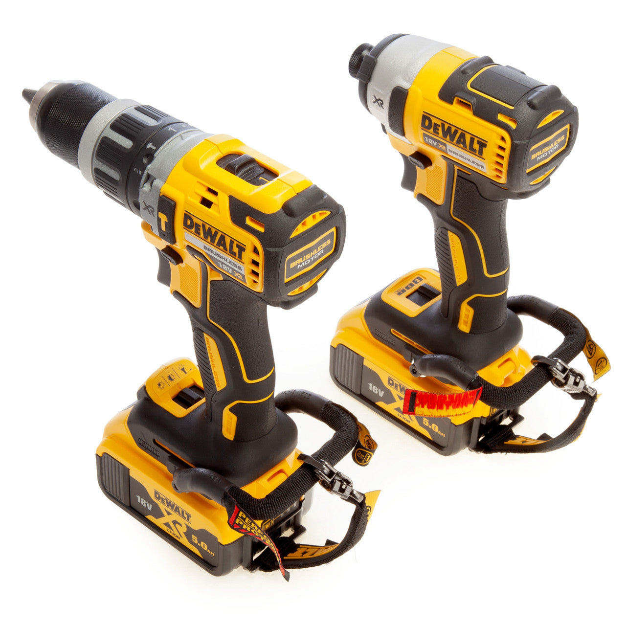Dewalt DCK266P2LR 18V XR Combi Drill & Impact Driver Twin Pack Lanyard Ready (2 x 5.0Ah Batteries)